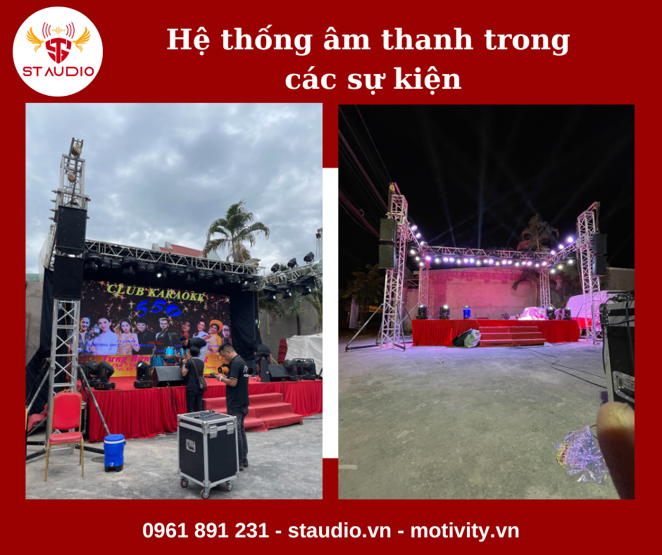 Hệ thống âm thanh trong hội trường, phòng họp, các sự kiện trực tiếp