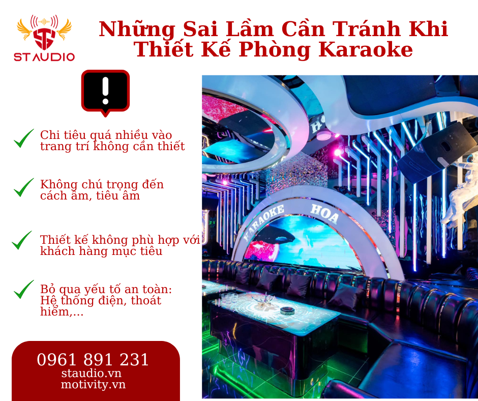 Những Sai Lầm Cần Tránh Khi Thiết Kế Phòng Karaoke