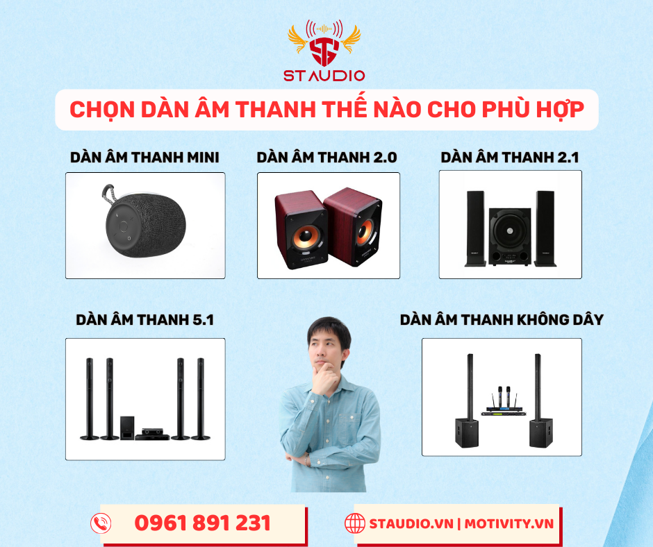 Chọn kiểu dàn âm thanh phù hợp