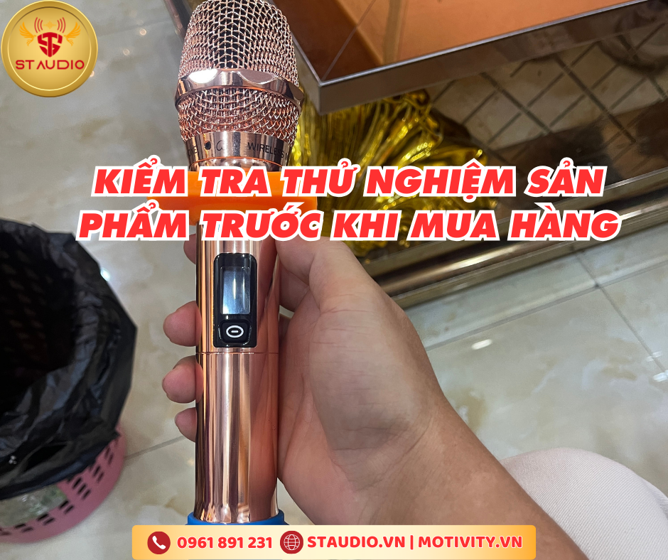 Kiểm tra và test loa micro âm thanh trực tiếp trước khi mua