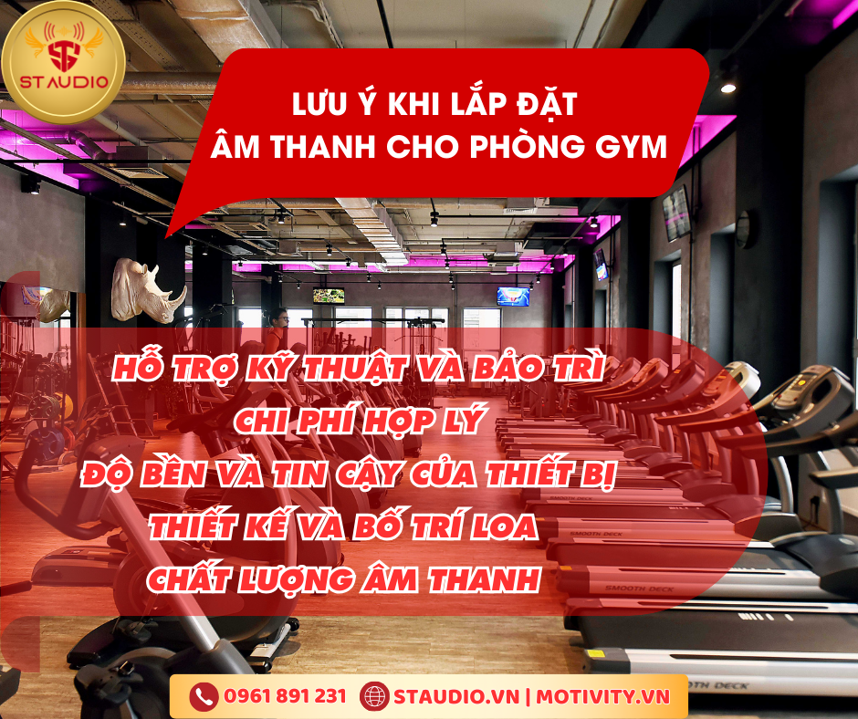 Các Yếu Tố Cần Lưu Ý Khi Lắp Đặt Âm Thanh Cho Phòng Gym